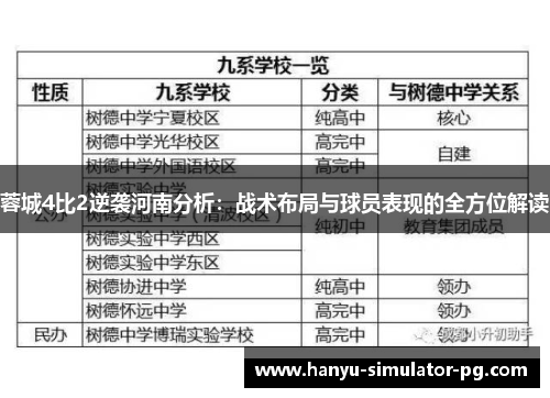 蓉城4比2逆袭河南分析：战术布局与球员表现的全方位解读