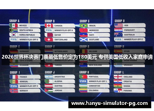2026世界杯决赛门票最低售价定为180美元 专供美国低收入家庭申请 2026世界杯决赛门票最低售价定为180美元 专供美国低收入家庭申请
